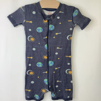 Size 3 (90): Hanna Anderson Grey Stars Mooon & Earth Romper