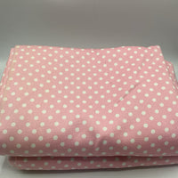 Pottery Barn Kids Pink/White Polka Dot 44x63in Blackout Curtains