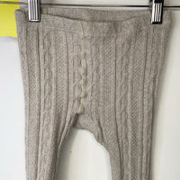 Size 11-12: Mini Boden Creme Cable Knitted Footless Tights