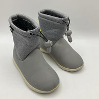 Size 7: Native Grey Fleece Lined Toggle Rain Boots