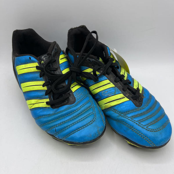 Size 5.5Y Adidas Predator Teal Blue Neon Yellow Lace up Soccer Clea Beanstalk Children s Resale