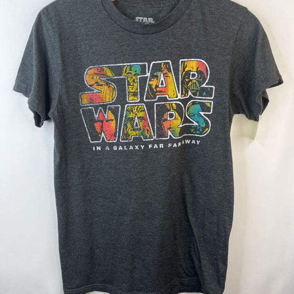 Size 14-16: Star Wars Charcoal Grey Colorful Logo T-Shirt