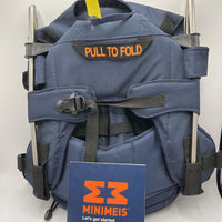 Minimeis Navy Blue Folding Shoulder Carrier