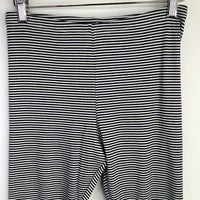 Size 16: Tea Black/White Striped Leggings