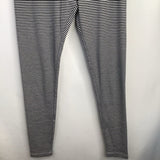 Size 16: Tea Black/White Striped Leggings