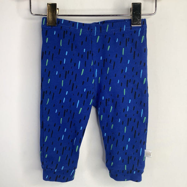 Size 0-3m: Rosie Pope Blue BLack/Green/Blue Lines Pants