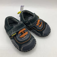 Size 6-12m: Pediped Blue Suede Velcro Shoes