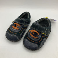 Size 6-12m: Pediped Blue Suede Velcro Shoes