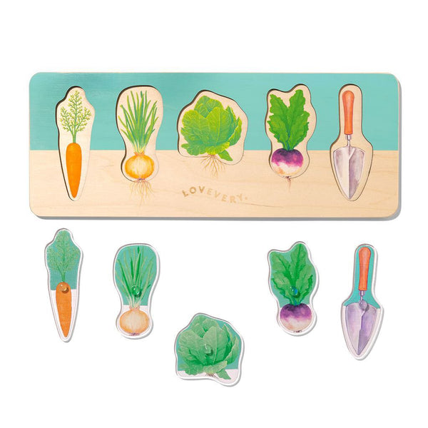 Lovevery Wooden Community Garden Peg Puzzle