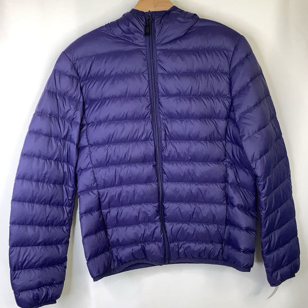 Size 14-16: Merence Dark Blue 90% Down Zip-Up Puffer Coat