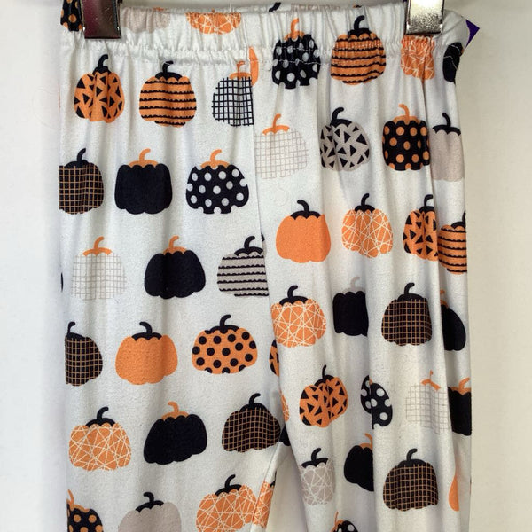 Size 6-9m: White/Halloween Pumpkin Print Pants