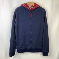 Size 18-20: Lands' End Blue Lined Zip-up Sweatshirt