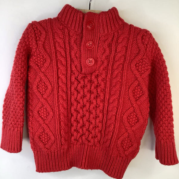 Size 12-18m: Gap Red Cable Knitted Sweater