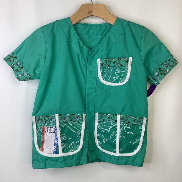 Size 8: Turquoise Vet Scrub Velcro T-Shirt