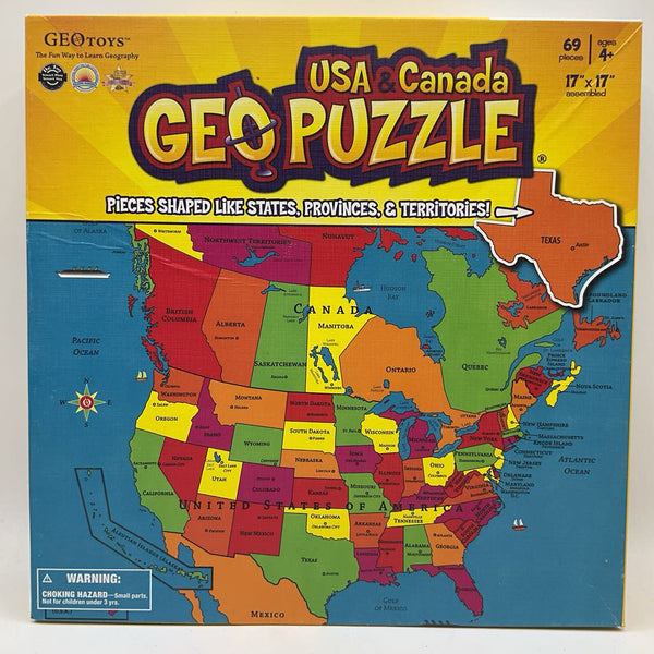 Geo Toys USA & Canada 69pc Puzzle