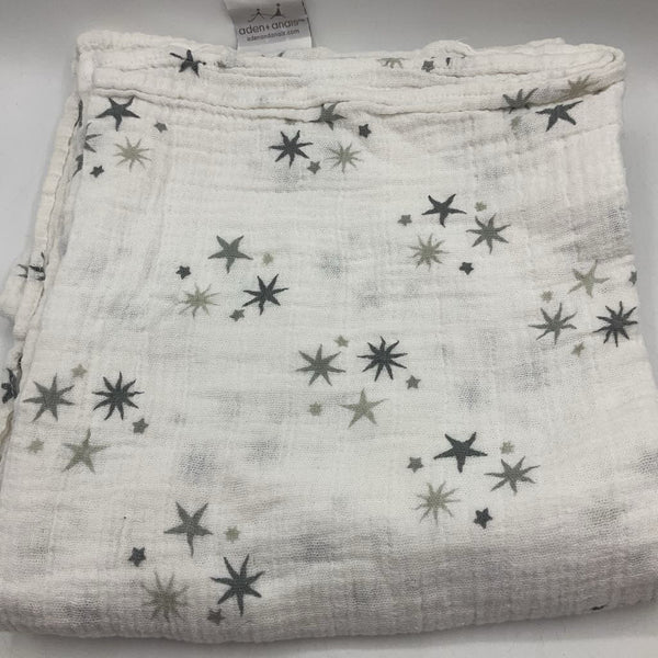 Aden + Anais White/Grey Stars Blanket