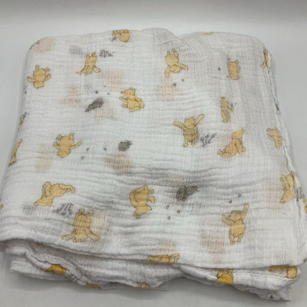 Aden + Anais White/Yellow Winnie The Pooh Print Blanket