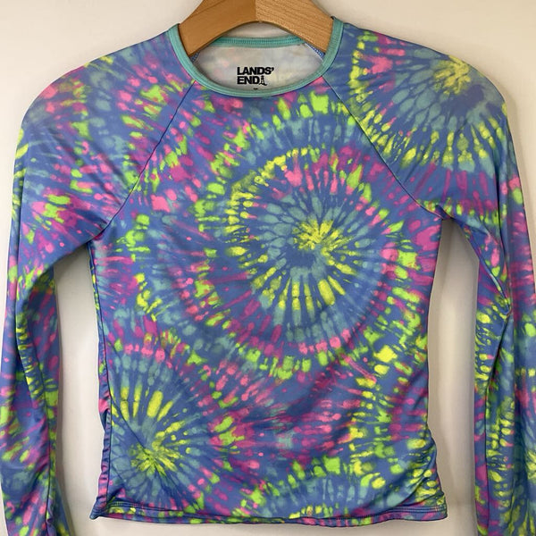 Size 7: Lands End Colorful Tie Dye Long Sleeve Swim Shirt