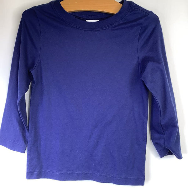 Size 3 (90): Hanna Anderson Dark Blue Long Sleeve Shirt