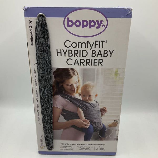 Boppy Comfy FIT Hybrid Baby Heathered Gray Wrap Carrier Beanstalk Children s Resale