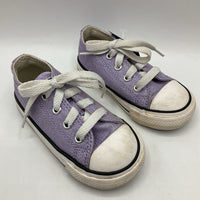 Size 6: Converse Purple Sparkles Lace-Up Sneakers