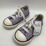 Size 6: Converse Purple Sparkles Lace-Up Sneakers