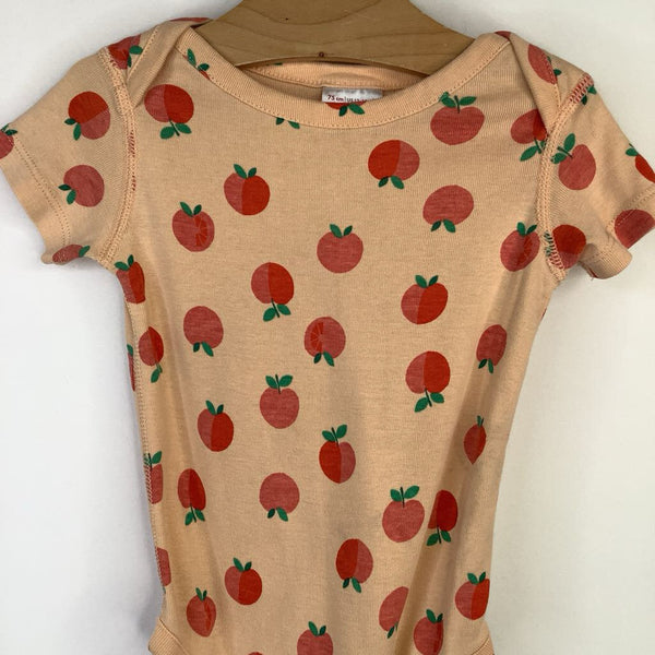 Size 12-18m (75): Hanna Anderson Orange/Apples Print Short Sleeve Onesie