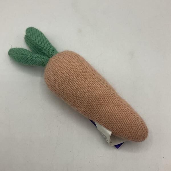 Cloud Island Knitted Carrot Plush Rattle