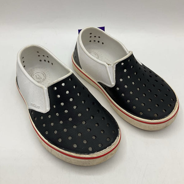 Size 9: Natives White/Black Slip On Shoes