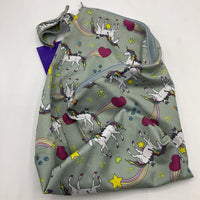 Grovia Grey Rainbow Unicorn & Cat Wet Bag