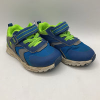 Size 5: Stride Rite Blue/Lime Green Velcro Sneakers REDUCED