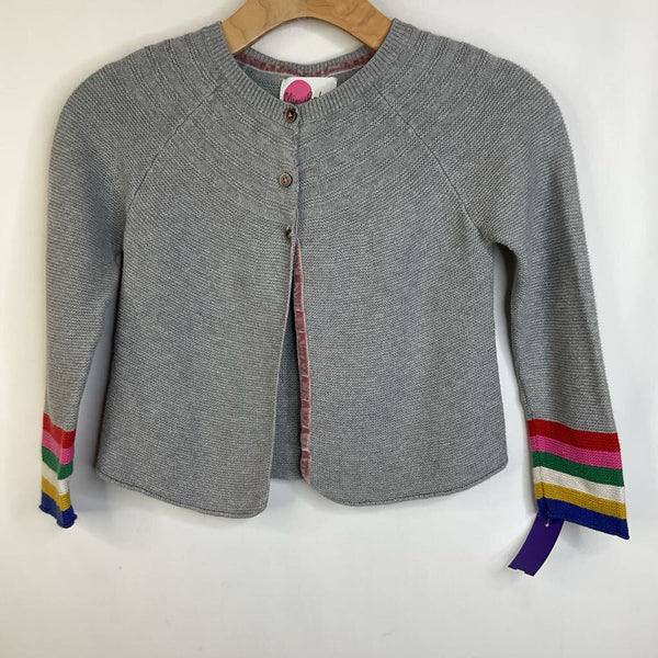 Size 7-8: Mini Boden Grey Button-Up Knitted Cardigan