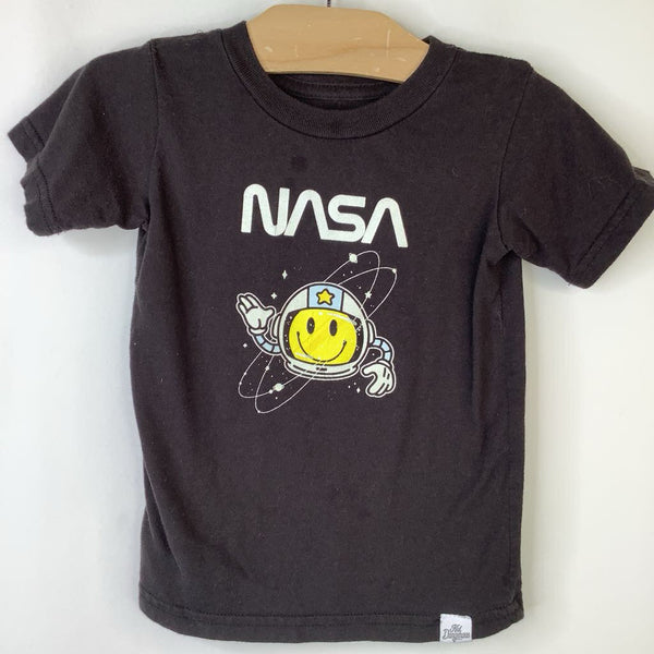 Size 3: Kid Dangerous Black "Nasa" Astronaut Emoji T-Shirt