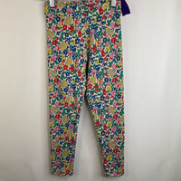 Size 7-8: Mini Boden Creme/Colorful Floral Pattern Leggings