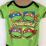 Size 0-3m: Nickelodeon Green Ninja Turtles "Cowabunga" Short Sleeve Onesie