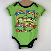 Size 0-3m: Nickelodeon Green Ninja Turtles "Cowabunga" Short Sleeve Onesie