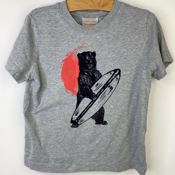 Size 4 (100): Hanna Andersson Grey Bear Surfing Red Sun T-Shirt