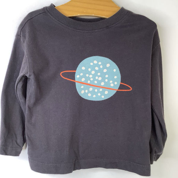 Size 12-18m (75): Hanna Andersson Grey Blue Planet Long Sleeve T