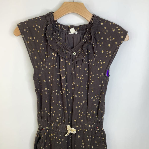 Size 12: Crewcuts Grey/Golden Stars Short Sleeve Romper