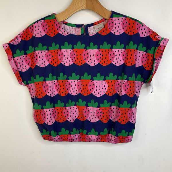 Size 12 (150): Hanna Anderson Blue/Strawberries T-Shirt