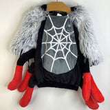 Size 6-12m: Black & Grey Fuzzy Spider Cozy Costume