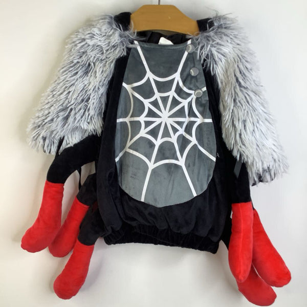 Size 6-12m: Black & Grey Fuzzy Spider Cozy Costume