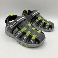 Size 10: Primigi Grey & Green Velcro Sandals