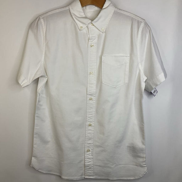 Size 12: Gap White Collard Button-up Short Sleeve Dress Shirt