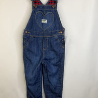 Size 3: Osh Kosh B'Gosh Dark Blue Lined Demin Overalls