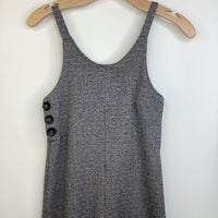 Size 9: Zara Black/White Heathered Tank Cozy Romper