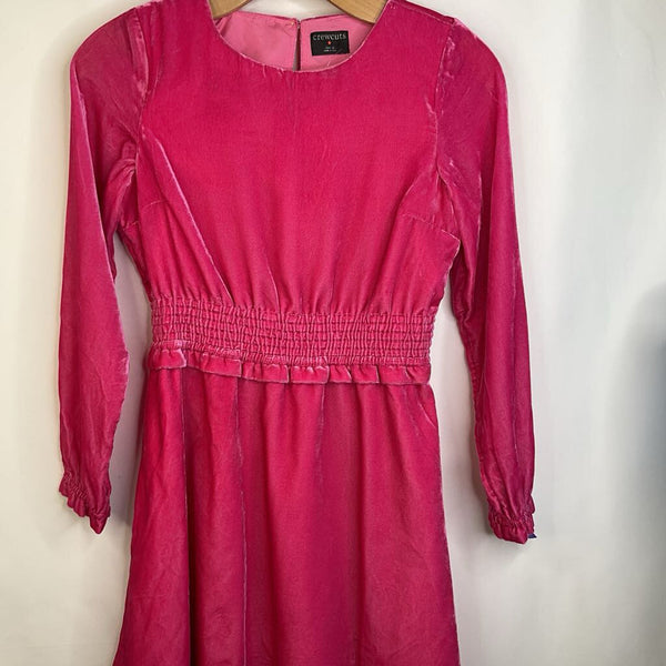 Size 12: Crewcuts Pink Velour Long Sleeve Dress NEW w/ Tag