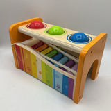 Hape Wooden Pound & Tap Bench with Slide Out Xylophone