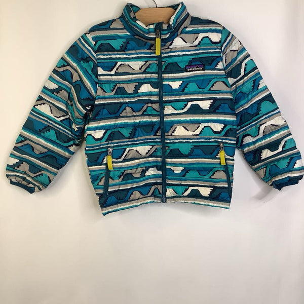 Size 5: Patagonia Blue/White 75% Down Puffy Coat