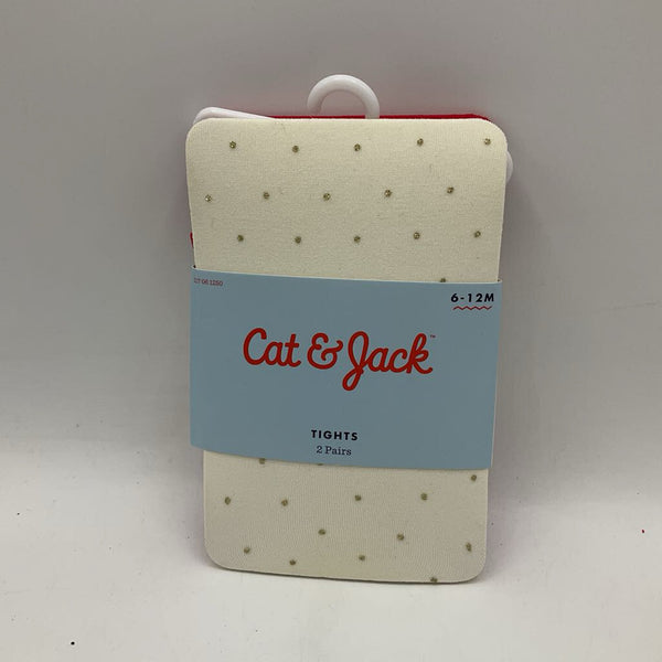 Size 6-12m: Cat & Jack 2pc Tights-NEW